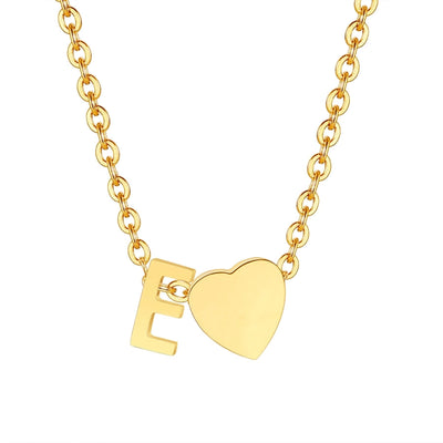 Jewelry Simple Style Commute Letter Heart Shape 201 Stainless Steel Plating Pendant Necklace