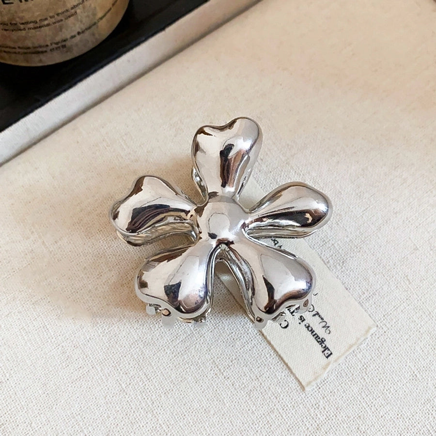 Women's Simple Style Classic Style Flower Alloy Plating Hair Claws