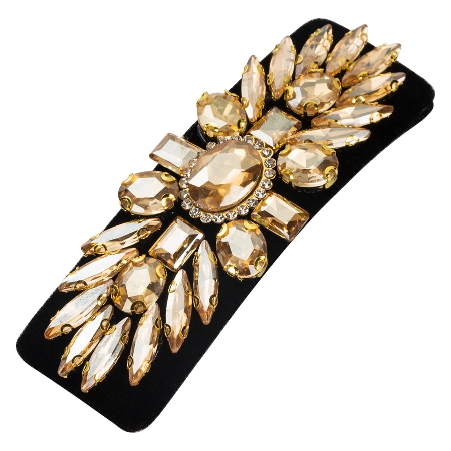 Women's Casual Vacation Classic Style Water Droplets Alloy Cloth Inlay Glass Hair Clip