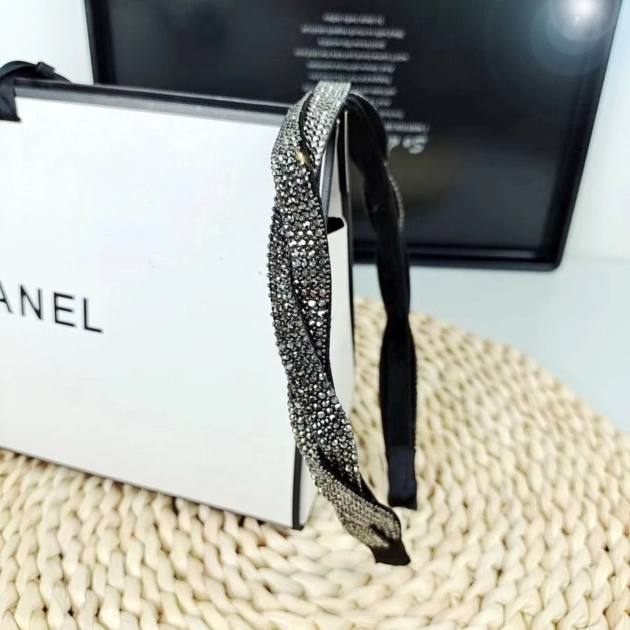 Women's Simple Style Classic Style Solid Color Alloy Rhinestone Inlay Hair Band