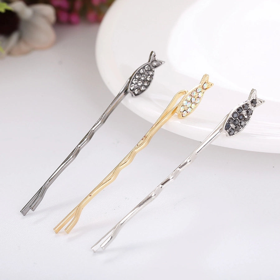 Women's Cute Basic Classic Style Heart Shape Fish Alloy Hair Clip