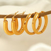 1 Pair IG Style Elegant Simple Style U Shape Round Polishing Plating 304 Stainless Steel 18K Gold Plated Earrings
