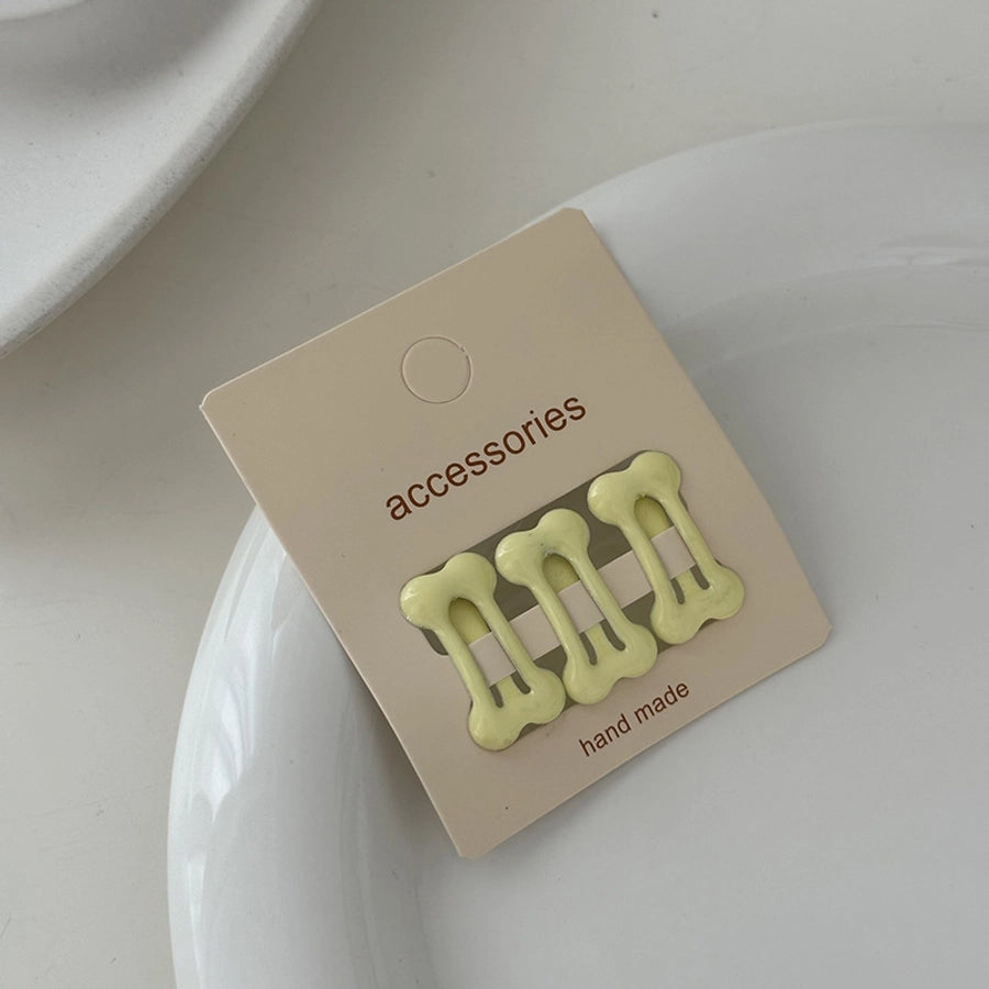 simple style solid color plastic resin hollow out hair clip