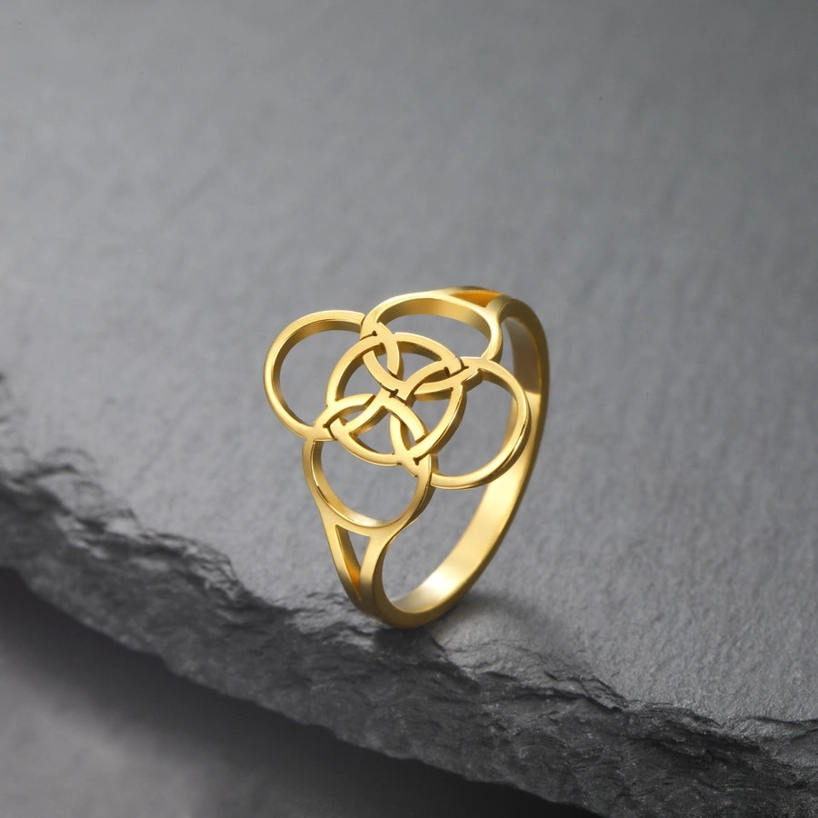 Jewelry Elegant Simple Style Geometric 304 Stainless Steel Plating Rings