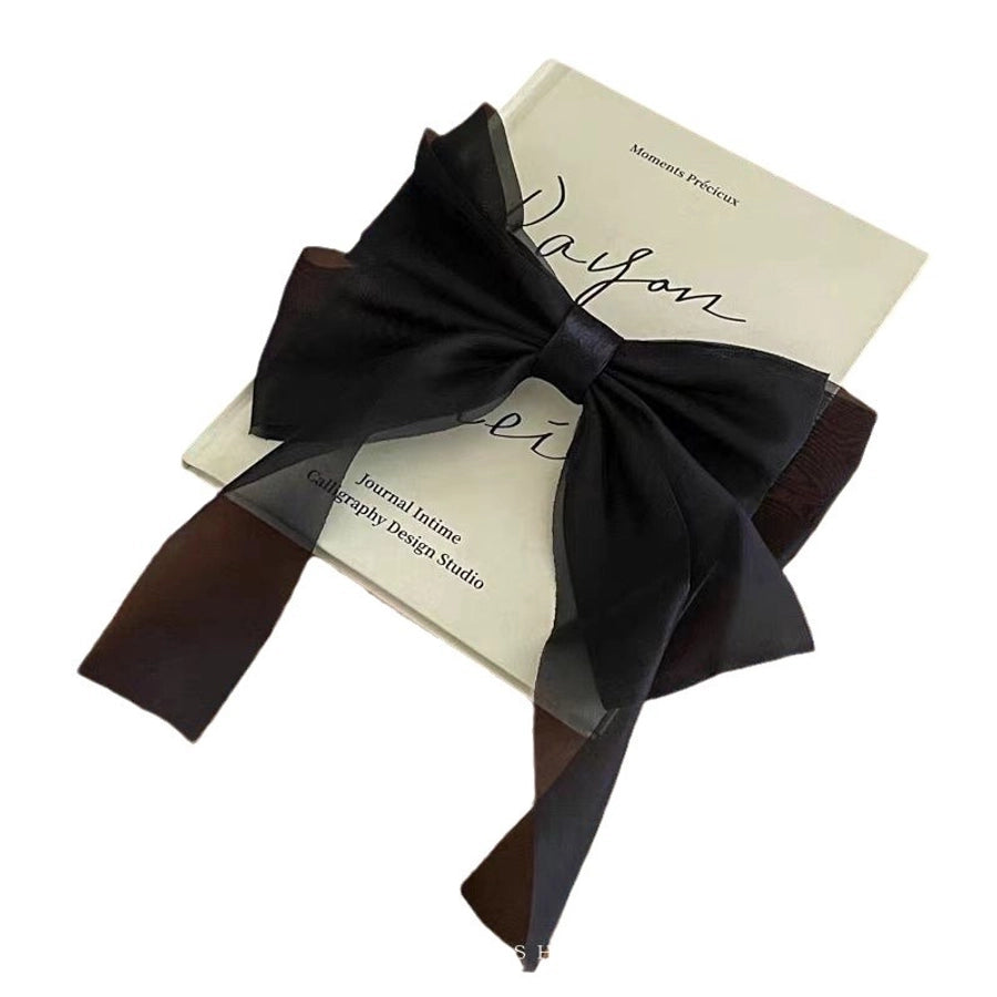 Big bow hair accessories hairpin for women  new high-grade spring clip back head hair clip headdress hairpin