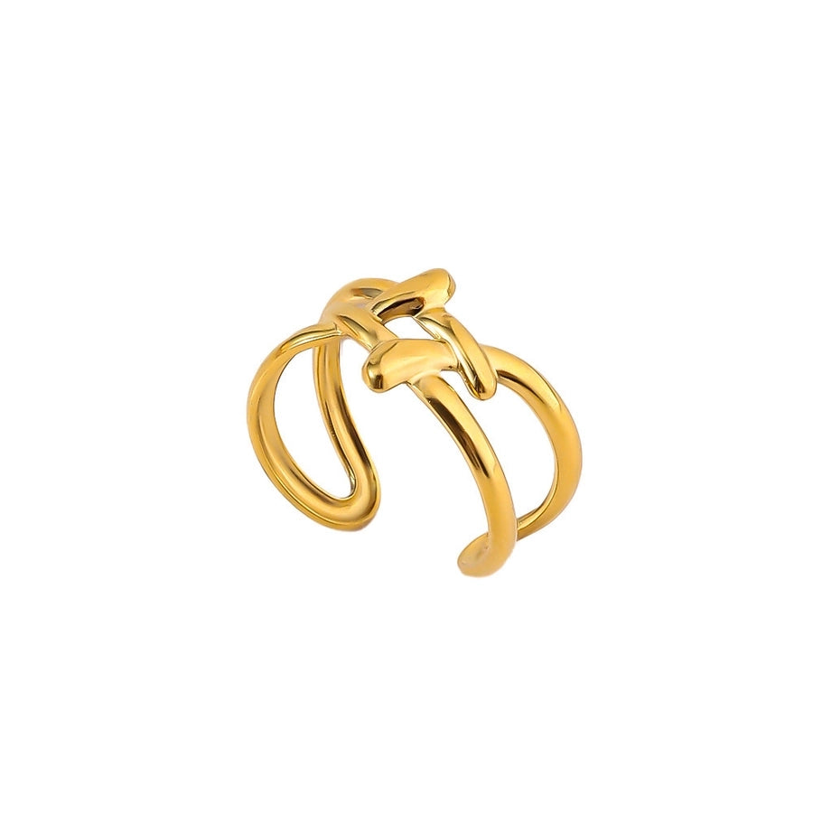 Jewelry Simple Style Classic Style Geometric Titanium Steel Open Rings