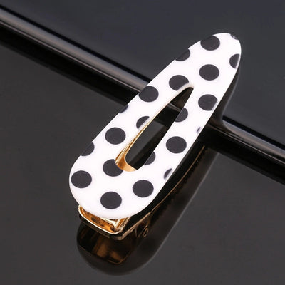 retro color block polka dots acetic acid sheets hair clip 1 piece