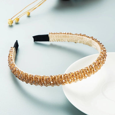 women's fashion crystal artificial crystal beaded artificial crystal hair band 1 piece