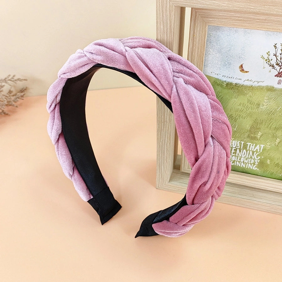 fashion solid color velvet hair band 1 piece