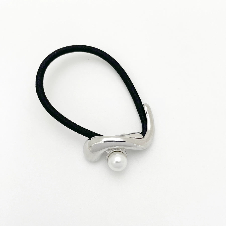 Women's Casual Elegant Simple Style Round Dots Alloy Elastic Band Inlay Pearl Hair Tie