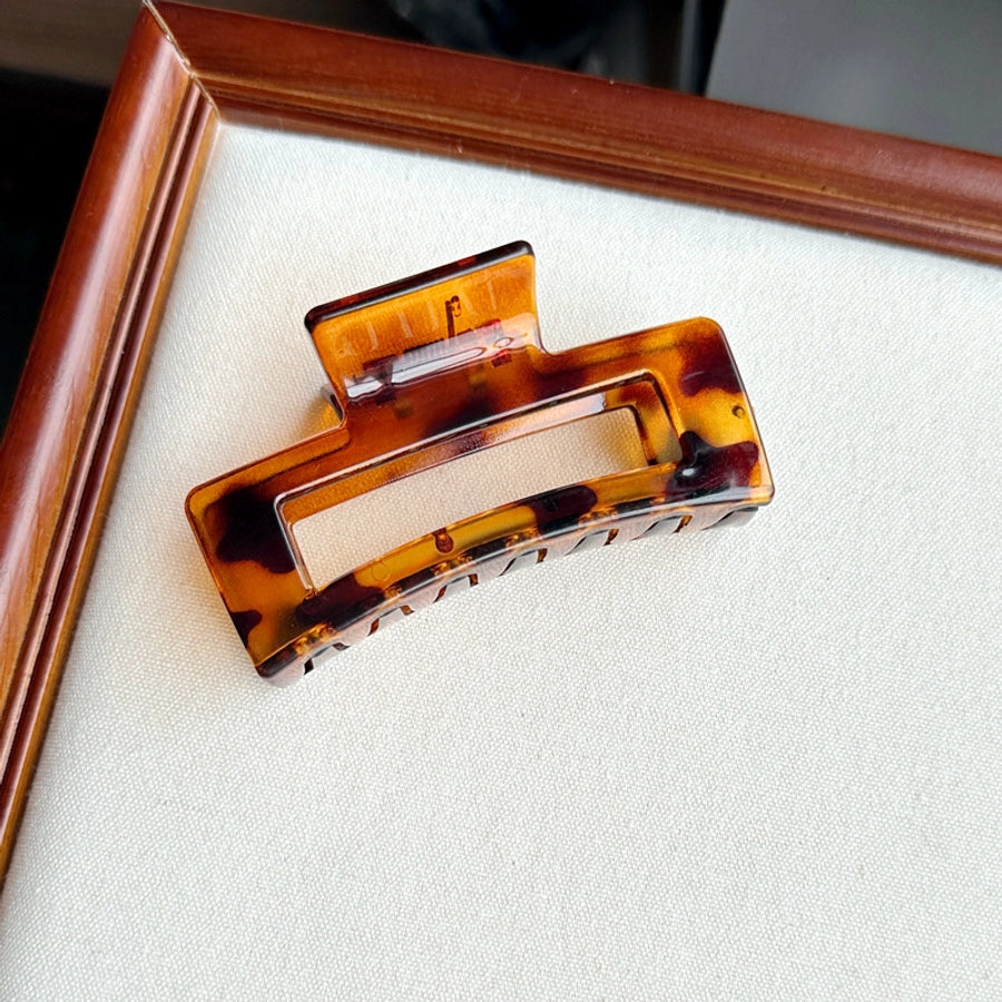 fashion geometric leopard plastic hollow out hair claws