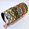 Women's Elegant Color Block Rhinestone Flannel Handmade Hair Band