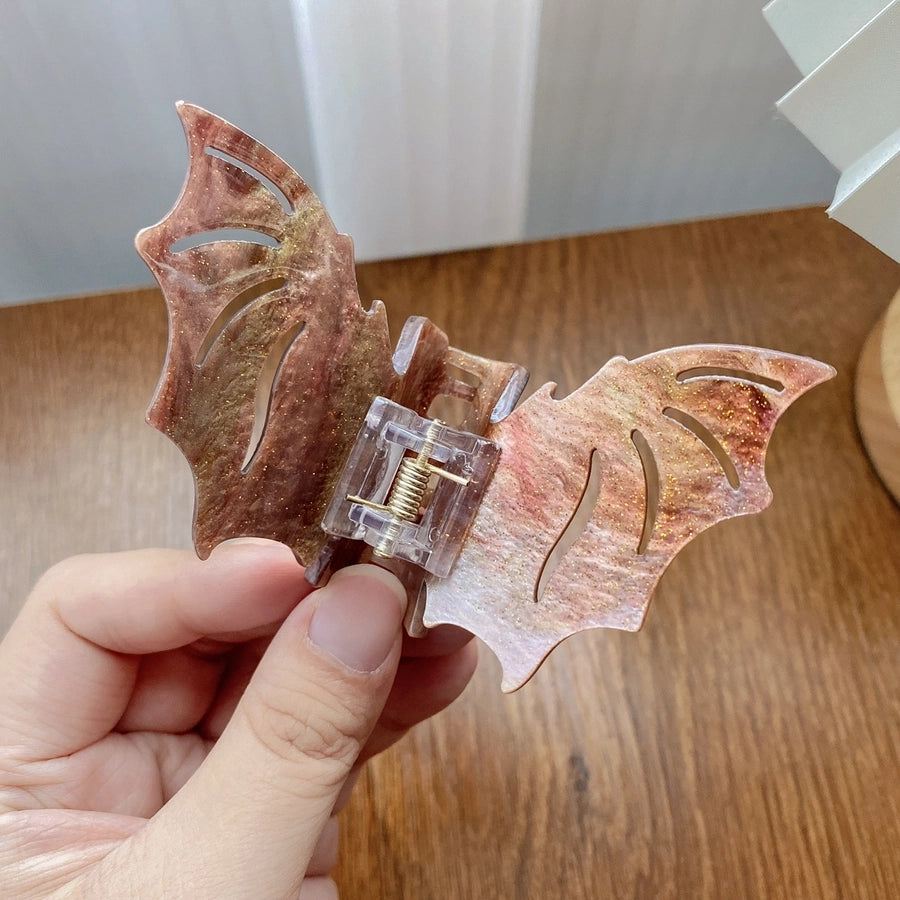 Halloween Funny Women's Bat Arylic Hollow Out Hair Claws