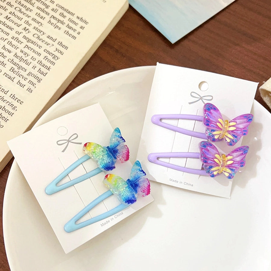 Women's Sweet Butterfly Plastic Resin Hair Clip
