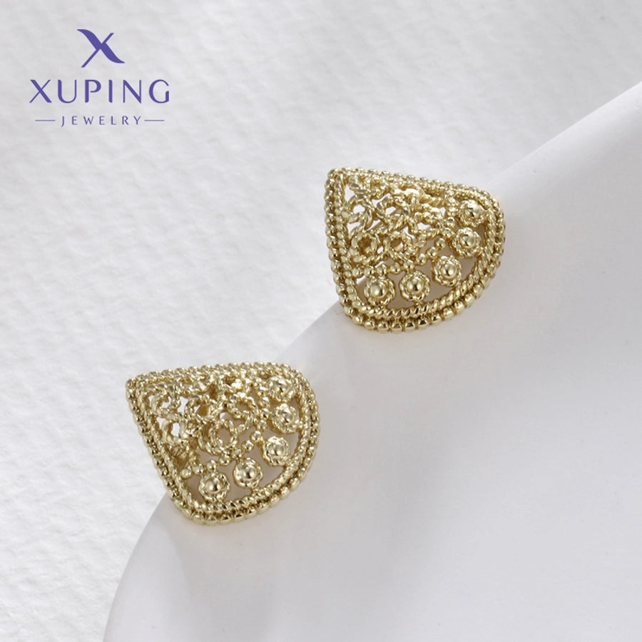 1 Pair Retro Simple Style Triangle Plating Copper 18K Gold Plated Ear Studs