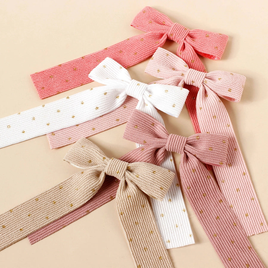 sweet bow knot corduroy hair clip