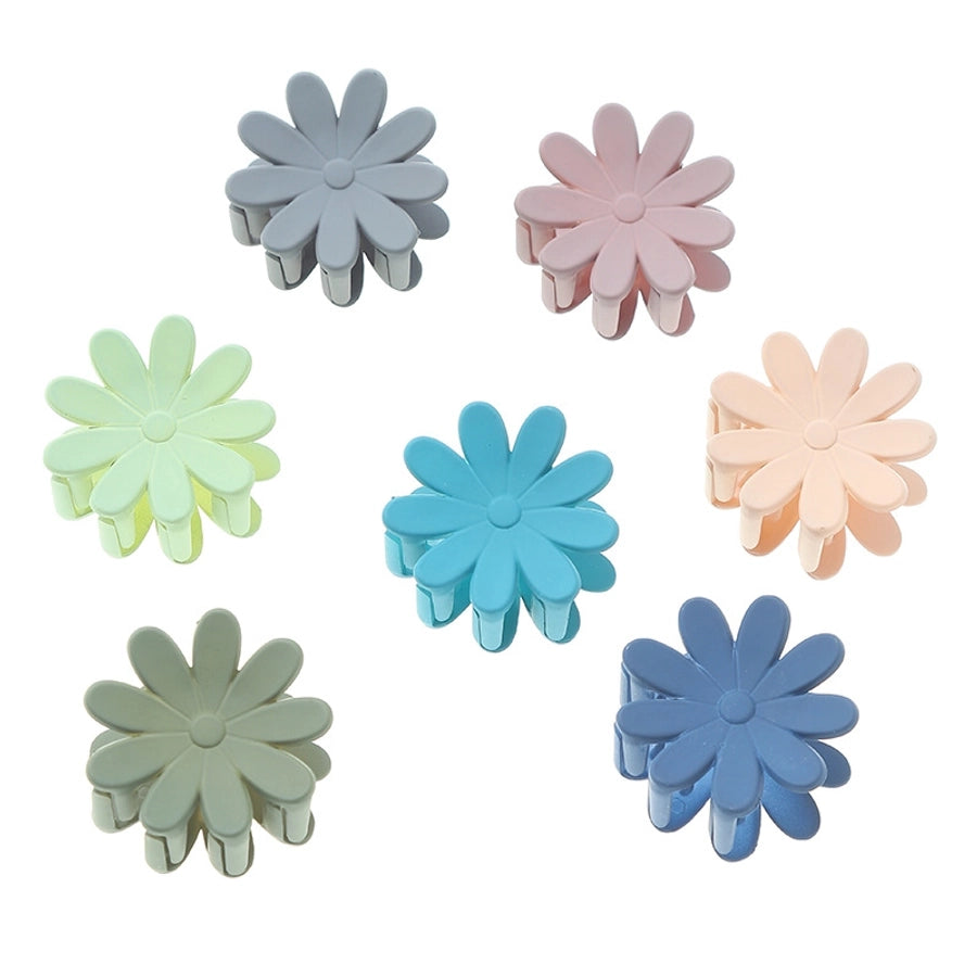 Women's Simple Style Daisy Plastic Spray Paint Hair Claws