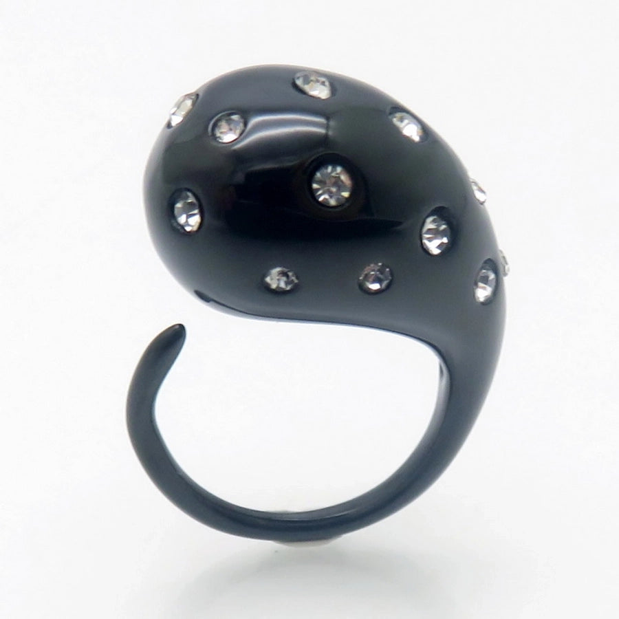 Jewelry Vintage Style Water Droplets 304 Stainless Steel 18K Gold Plated Open Rings