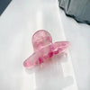 cute color block acetic acid sheets plating hair claws 1 piece
