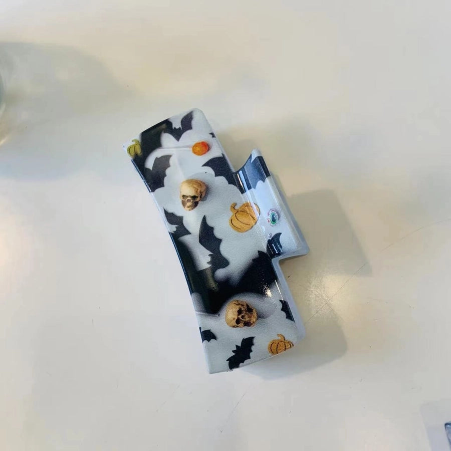 Halloween Cartoon Style Women's Pumpkin Bat Ghost Plastic Resin Polishing Hair Claws