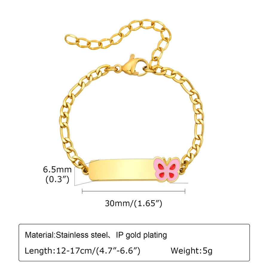 Basic Car Heart Shape Crown 304 Stainless Steel 18K Gold Plated Bracelets In Bulk