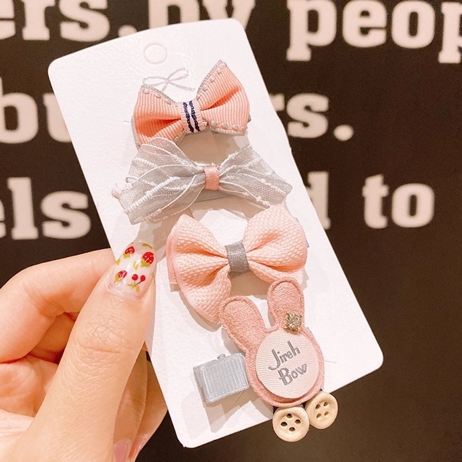 children's hairpin safety small clip hair accessories baby cloth hair clips girl little girl hairpin  cute headdress