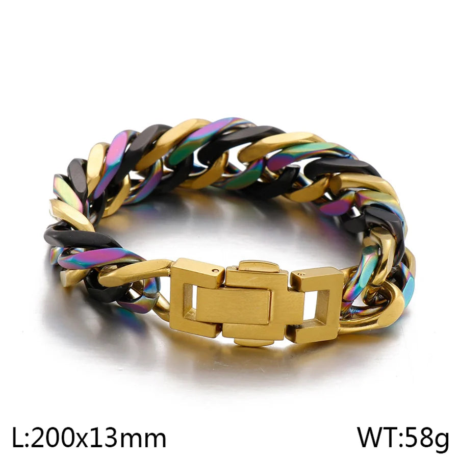 Vintage Style Geometric 304 Stainless Steel 18K Gold Plated Unisex Bracelets