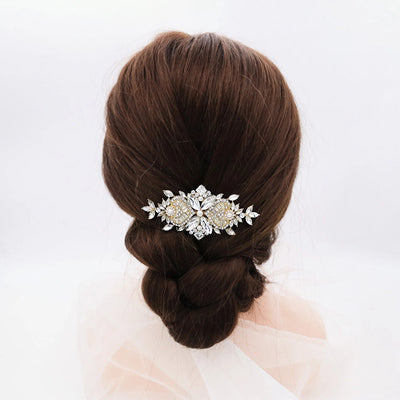 pearl rhinestones simple retro style hair comb bridal combing hair accessories