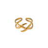 Jewelry Elegant Classic Style Geometric Simple Titanium Steel Open Rings