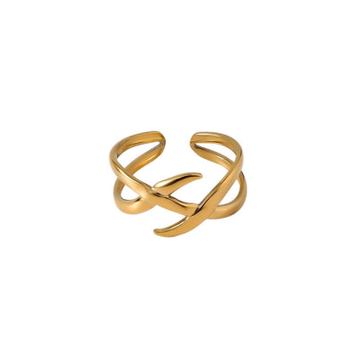 Jewelry Elegant Classic Style Geometric Simple Titanium Steel Open Rings