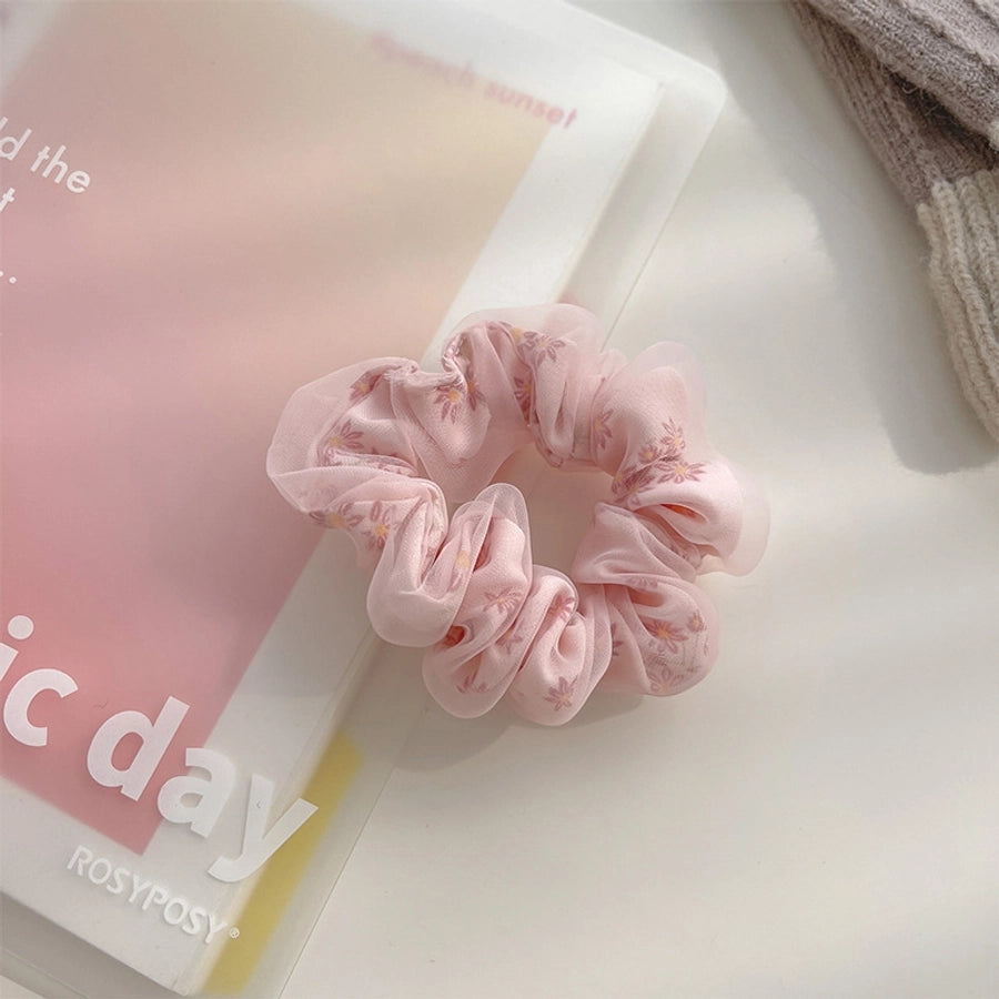 fashion stripe flower cloth hair tie