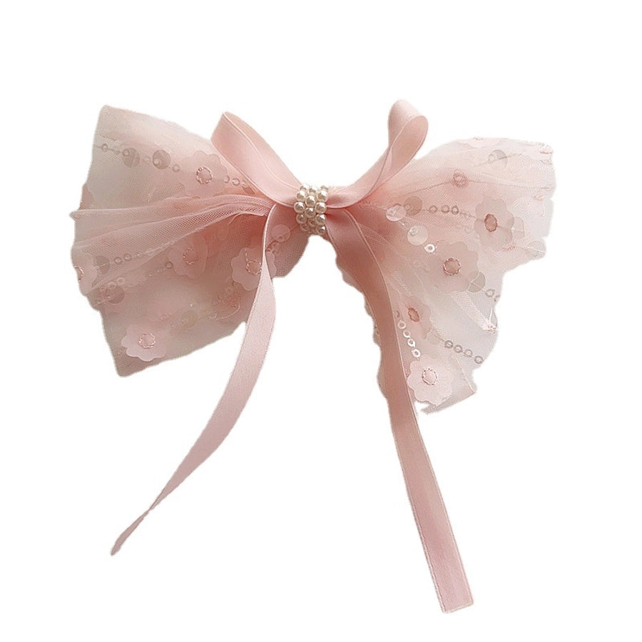 Kid'S Princess Bow Knot Cloth Hair Clip