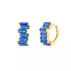 1 Pair Elegant Cute Shiny Geometric Copper Zircon 24K Gold Plated Hoop Earrings