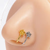 1 Piece Nose Rings & Studs Simple Style Commute Star Moon Copper Hollow Out Artificial Rhinestones Zircon 18K Gold Plated