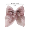 Girl'S Simple Style Classic Style Bow Knot Alloy Ribbon Lettuce Trim Hair Clip