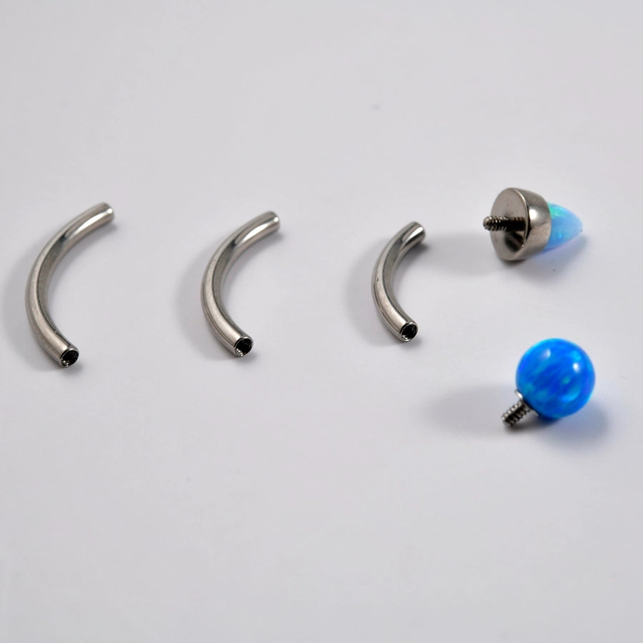 1 Piece Lip Rings Casual Simple Style Solid Color G23 Titanium Polishing Lip Rings Eyebrow Studs
