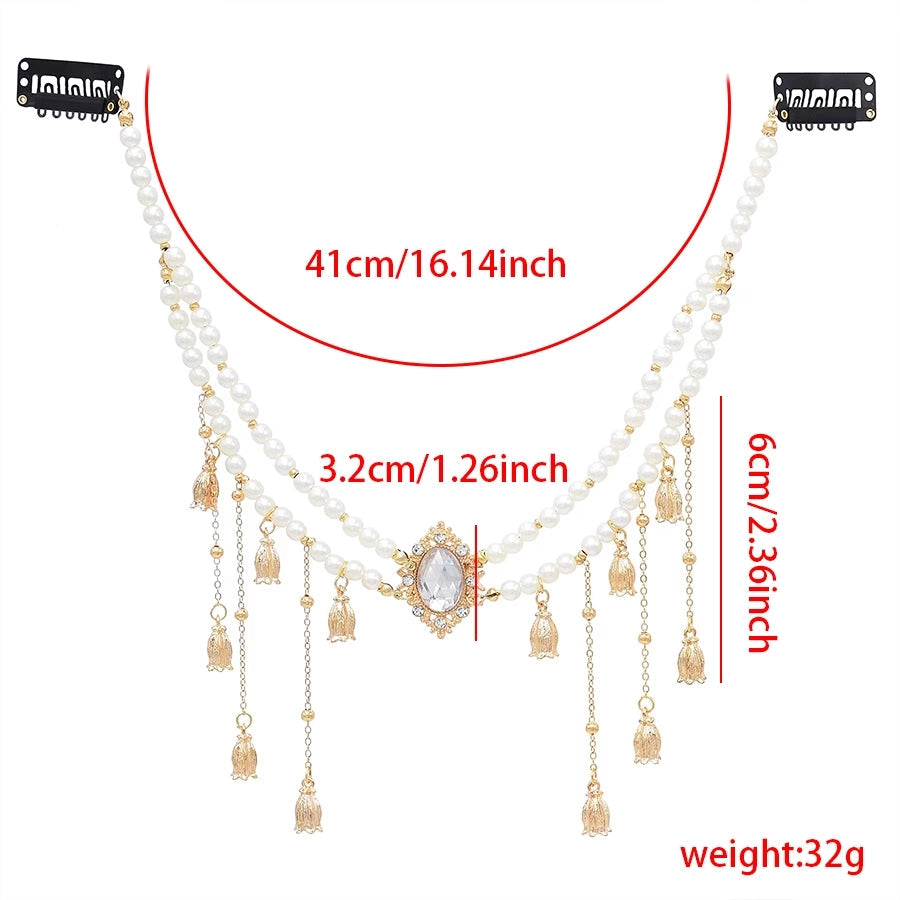 Women's Elegant Glam Geometric Alloy Resin Rhinestone Party Headpieces