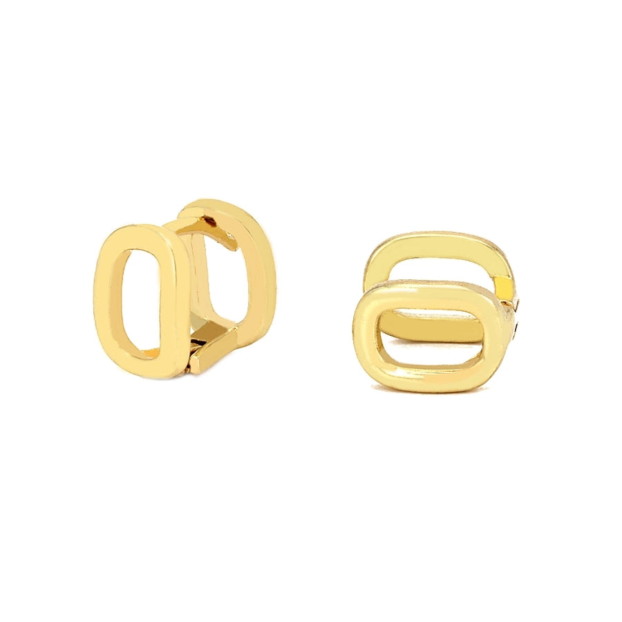 1 Pair Streetwear Commute Geometric Inlay Copper Zircon 18K Gold Plated Ear Studs