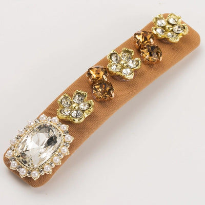 Women's Casual Vacation Classic Style Flower Alloy Inlay Glass Hair Clip