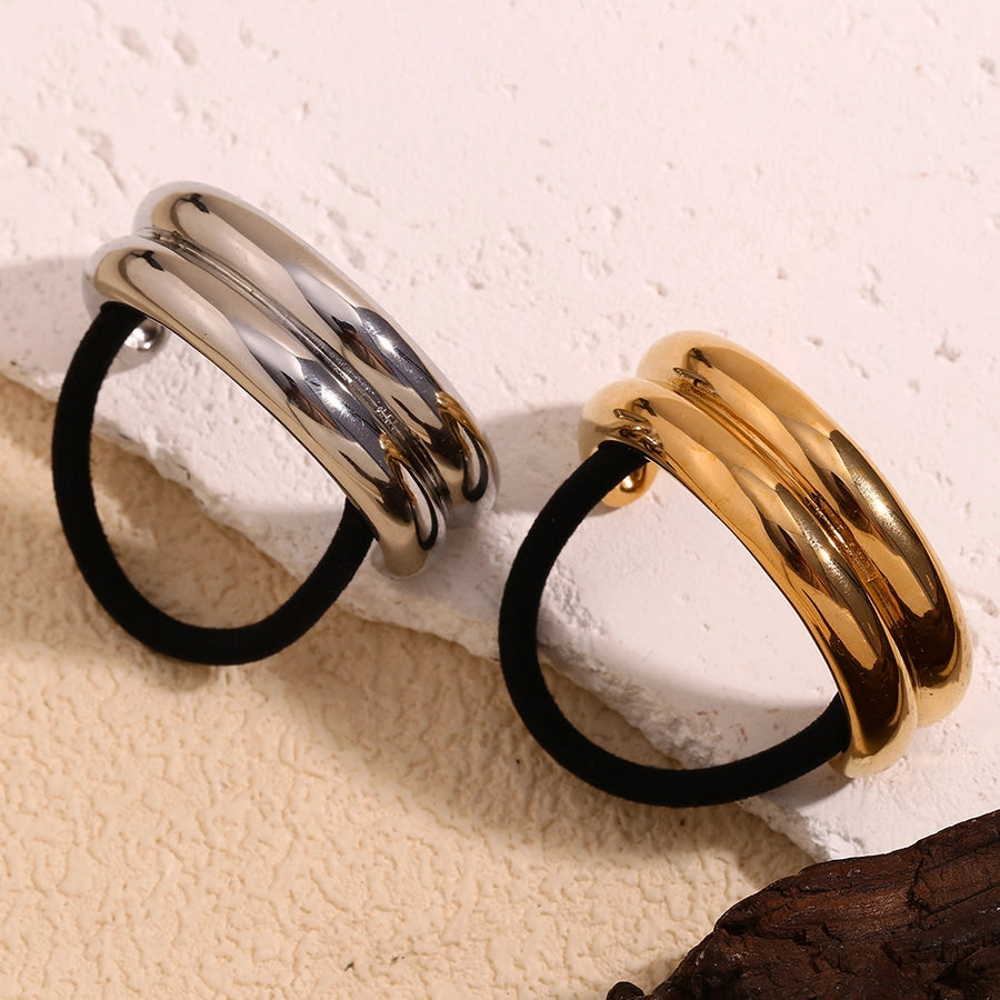 Simple Style Women's Solid Color Metal Hair Tie