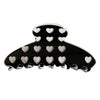 women's simple style commute heart shape alloy acetic acid sheets printing hair claws