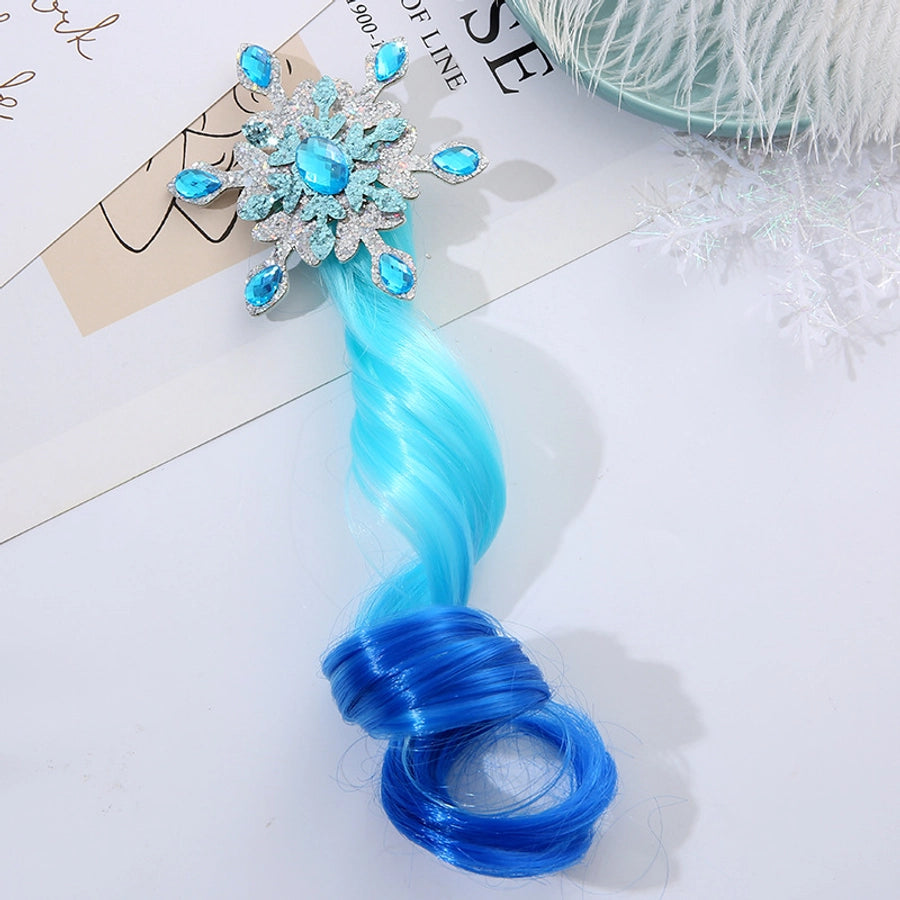 Kid'S Princess Snowflake high temperature wire Diamond Hair Clip