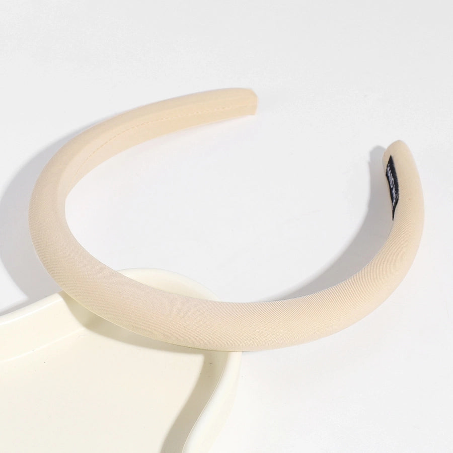 simple style solid color polyester rib-knit hair band 1 piece