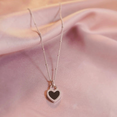 Jewelry Elegant Heart Shape Titanium Steel Pendant Necklace