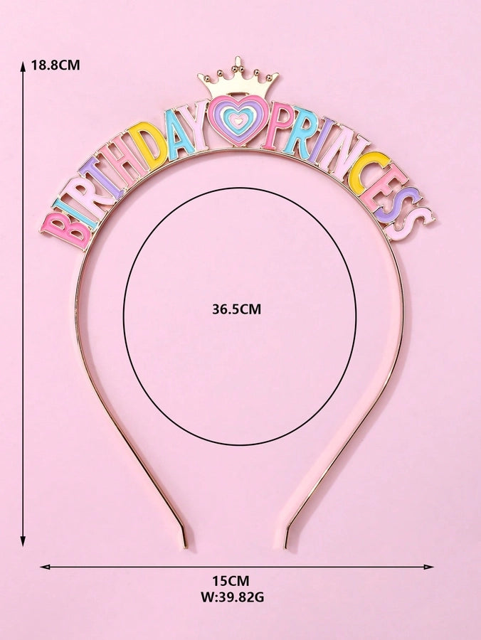 Girl'S Princess Cute Letter Zinc alloy Plating Hair Band