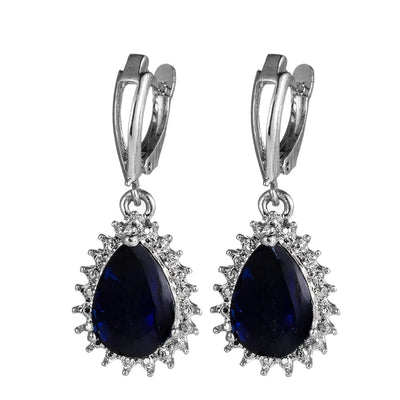 wish hot selling earrings  popular three-piece Rose Zircon Jewelry earrings for women