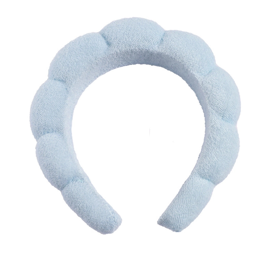 simple style color block towel velvet hair band