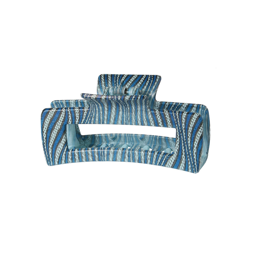 retro leopard plastic printing hair claws 1 piece