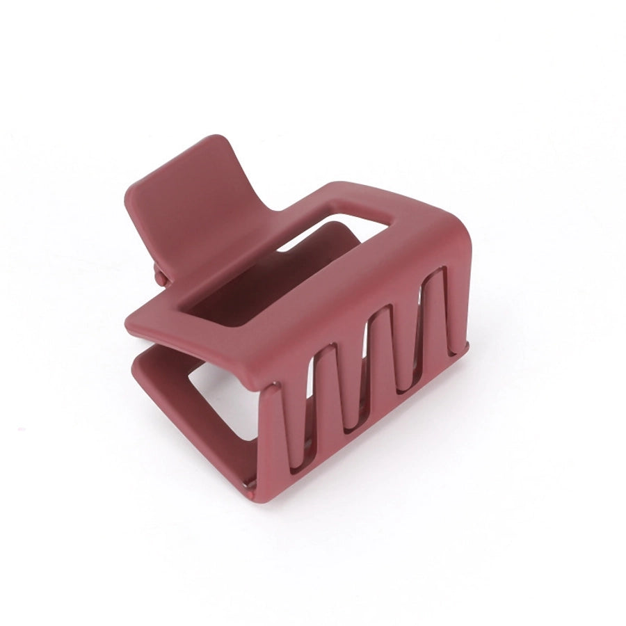 women's simple style square plastic hair claws