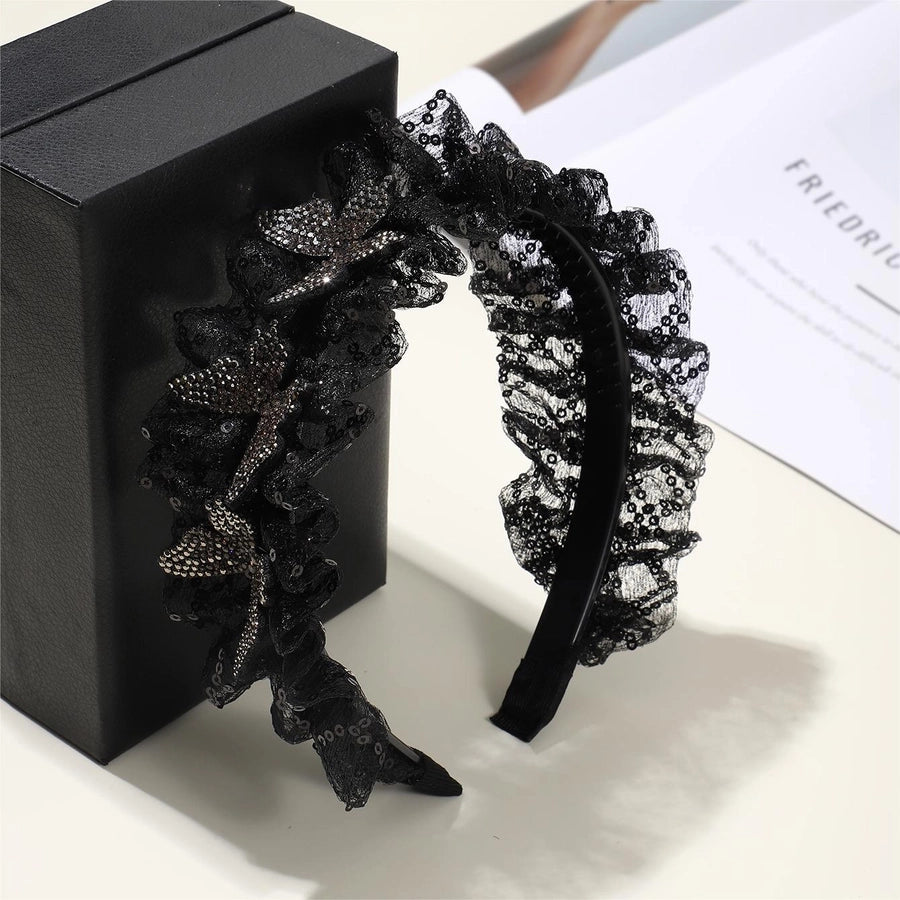 Women's Elegant Sweet Shiny Butterfly Gauze Inlay Artificial Rhinestones Hair Band